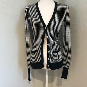 PINK stripe black/white cardigan